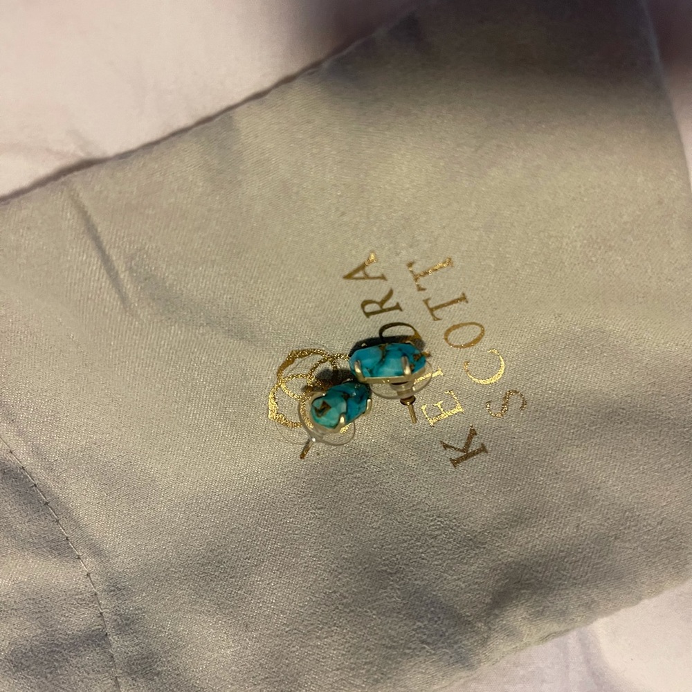 EUC Variegated Turquoise Kendra Scott Earrings